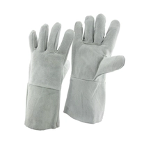 porcelana China Fabricante de guantes de trabajo de cuero, proveedor de guantes resistente al calor / fuego, fábrica de guantes de seguridad para soldador / soldador / barbacoa / chimenea fabricante