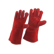 porcelana China Guantes de soldadura de forja de cuero Fabricante, resistente al calor / fuego, fábrica de guantes de cuero de la fractura de vaca, mitones para horno / parrilla / chimenea / horno / estufa / titular de la olla / soldador de tig / mig / bbq / g fabricante