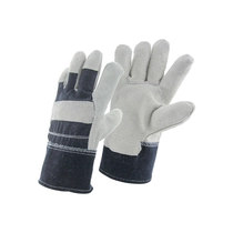 China China semi leather palm worker glove factory, genuine leather labor glove supplier, safety glove manufacturer manufacturer