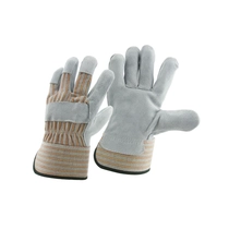 China China cow split leather full palm worker glove factory, genuine leather labor glove supplier, secure glove manufacturer manufacturer