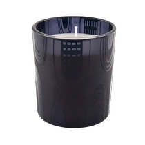 Cina Vasetti a candela in vetro glassato finitura opaca con coperchio in legno produttore