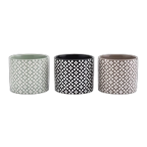 Cina Matte black unique ceramic candle holders manufacturer produttore
