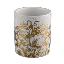 Cina Candela in ceramica bianca Jars Decalcomania dorata per arredamento per la casa produttore