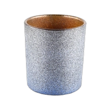 China Wholesale customized luxury frosted empty glass candle jars for candle making manufacturer