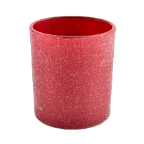 China Custom Gift Crimson Glass Candle Jar For Decoration Gifts manufacturer