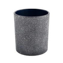 China Wholesale Luxury Custom Empty Black Candle Holder Glass Candles Jars manufacturer