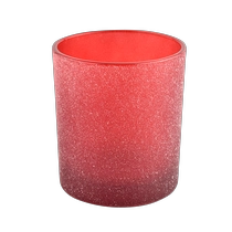 China Wholesale Unique Round Bottom Red Luxury Glass Candle Jars manufacturer
