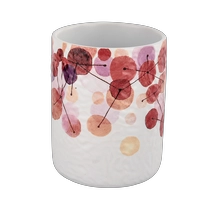 China Custom applique printing ceramic candle jars for home decor wedding manufacturer