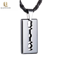 Chine Tageur de chien de tungstène en gros pour hommes pour hommes FR, pendentif à lame de rasoir de tungstène en tungstène en chinois fabricant