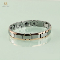 porcelana Pulsera del tungsteno de la salud del oro de la joyería del tungsteno al por mayor para hombres con imanes con imanes China proveedor fabricante