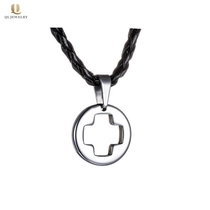 Chine Collier de pendentif Croix de carbure de tungstène unique unique de tungstène rond tungstène chien Tag Chine Fournisseur fabricant
