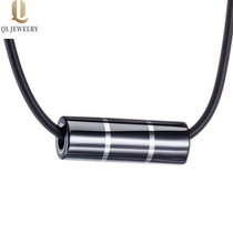 Chine Bijoux de mode de haute qualité pour hommes Pendentif en carbure de tungstène noir pour hommes Tungsten Tag Collier Collier Chine Fabricant fabricant
