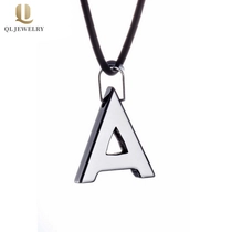 Chine Top Qualité Mode Mode Bijoux Tungsten Carbide Dog Tag lettre A Pendentif Tungstène pour hommes Tungten Lettre Collier Chine Fabricant fabricant