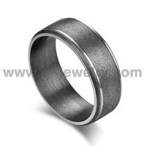 porcelana China Anillo de bodas de metal raro para hombres Anillo de bodas de tantalio puro cepillado con alambre de bordes planos y biselados de 8 mm Fabricantes fabricante
