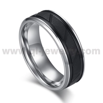 China 2023 Newest Style Cobalt Wedding Rings 8mm Men's Cross Brushed Grooved and Brushed Cobalt Ring with Black Plating China Manufacturer manufacturer