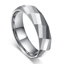 China Neuestes Design, 6 mm gewölbter Facettenring und hochglanzpolierter Wolframkarbidring, Herren-Ehering, Wolfram-Facettenring, China-Hersteller Hersteller