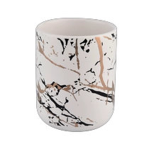Cina Portacandele in ceramica bianca opaca con stampa personalizzata produttore