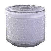 Tsina 25oz 720ml luxury glass candle jars and lids wholesale snowflake pattern design Manufacturer