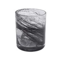 China Gray cylinder glass candle holders for scented candle manufacturer