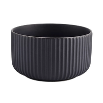 China Custom Matte Black Ceramic Container Container untuk Pemegang Lilin Besar pengilang