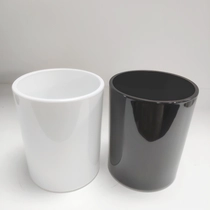 China glossy white and black glass for candles 8 oz manufacturer