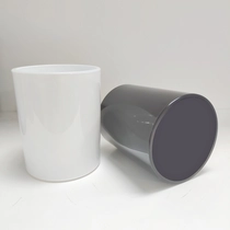 China classic glossy white and black glass candle vessels wholesale manufacturer