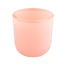 চীন 8oz মোমবাতি জন্য পুরু প্রাচীর বৃত্তাকার নীচে সঙ্গে গোলাপী কাচের মোমবাতি জার নির্মাতা