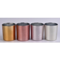 China Hot sale customized electroplating  with water dopped effect of customized color on glass candle jars for supplier manufacturer