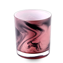 Tsina mainit na benta 8oz inner aretwork painting glass candle jar Manufacturer