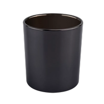 চীন বিলাসবহুল 10oz কাচের মোমবাতি জার কালো কাচের মোমবাতি ধারক নির্মাতা