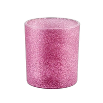 চীন পাইকারি জন্য 300ml গ্লাস মোমবাতি ধারক উপর গরম বিক্রয় গোলাপী রঙের মুক্তা পেইন্ট নির্মাতা