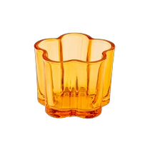 China Wholesale 140ml luxury flower shape amber glass candle jar manufacturer