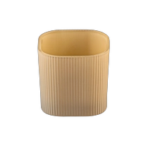 China Wholesale Stripe Candle Glass Jar Ribbed Aromatherapy Candle Vessels for home Decor manufacturer
