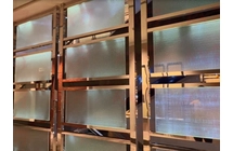 Pattern Glass Partition In Mall
