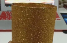 Golden Glitter Powder Glass Candle Holder Factorys and Suppliers