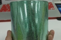 China Plating Candle Holder in platinum plated inside and painting outside