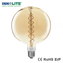 China Dimmable G300 curved double spiral LED filament bulb, China double spiral filament bulbs supplier, double spiral filament bulbs supplier in china manufacturer