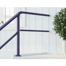 China FACTORY Price Direct Sale Outdoor 2-3 Steps Fits Black Wrought Iron Handrail Kit Stair Railing balustrades & handrails manufacturer