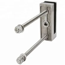 China Modern 12mm Glass Railing Wall Side Mounted Steel Spigot Stainless Steel manufacturer