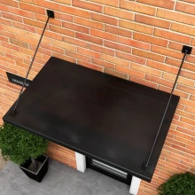 China Matte Black Aluminum Canopy Door Window Sunshade manufacturer