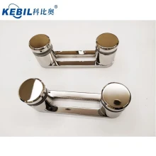 China 316 Stainless Steel Glass Clip Insert Fitting Glass Standoff for Glass Stair Railing Balustrades & Handrails with Mirror Finish manufacturer