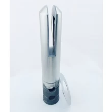 China 316 brushed stainless steel core drilled round spigots for glass fence manufacturer