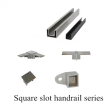 Cina 316 stainless steel polished square slot tube mini top rail to suit 10mm or 12mm thick tempered glass produttore