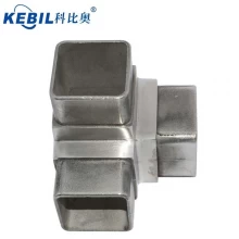 China 40 * 40mm S403 Conectores de tubo quadrado de 3 vias conector de tubo de aço inoxidável fabricante