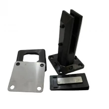 China Adjustable Base Plate Duplex 2205 Matte Black Square torneira de vidro fabricante