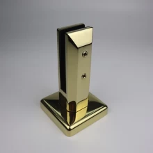 Chine Faignement en verre Direct 2205 Balustrade Assalettes d'escalier en acier inoxydable Gold Gold Polied Spigot Spigot Glass fabricant