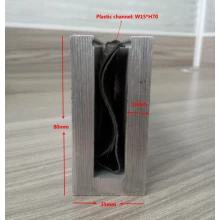 China Canal base de vidro frameless balaustrada alumínio U para projeto de trilhos de vidro varanda fabricante