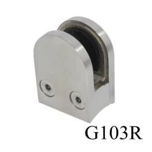 China G103R stainless steel round glass clamp for 6-8mm glass and round handrail post manufacturer