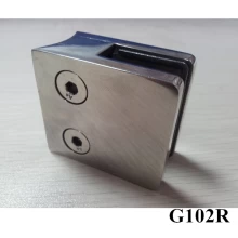 China Glazen balustrade gebruikt roestvrij staal ronde rug glasklem G102R fabrikant