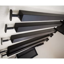 China Matt black stainless steel cable railing post for stair railings manufacturer
